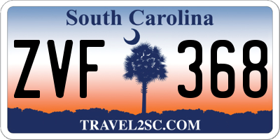 SC license plate ZVF368