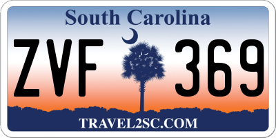 SC license plate ZVF369