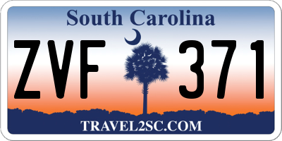 SC license plate ZVF371