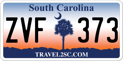 SC license plate ZVF373
