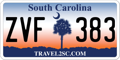 SC license plate ZVF383