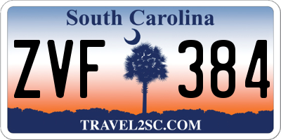 SC license plate ZVF384