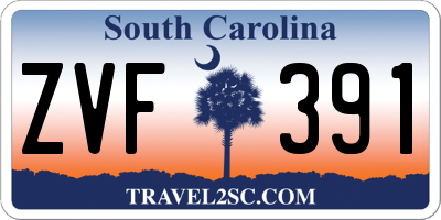 SC license plate ZVF391
