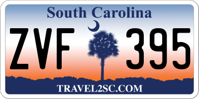 SC license plate ZVF395