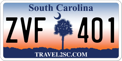 SC license plate ZVF401