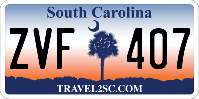 SC license plate ZVF407
