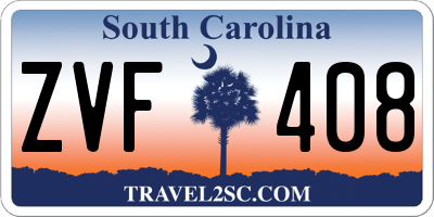 SC license plate ZVF408