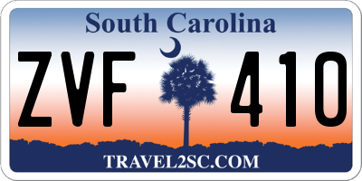 SC license plate ZVF410