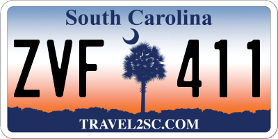 SC license plate ZVF411