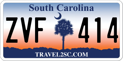SC license plate ZVF414