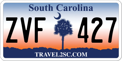 SC license plate ZVF427