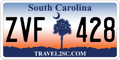 SC license plate ZVF428