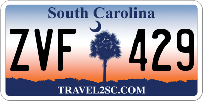 SC license plate ZVF429