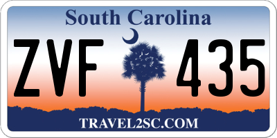 SC license plate ZVF435