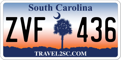 SC license plate ZVF436