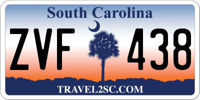 SC license plate ZVF438