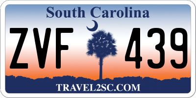 SC license plate ZVF439