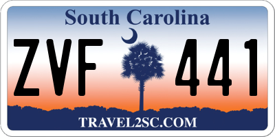 SC license plate ZVF441