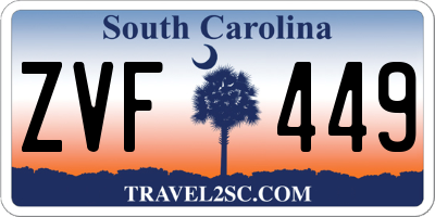 SC license plate ZVF449