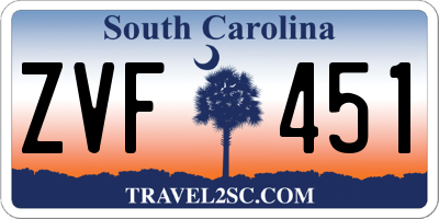 SC license plate ZVF451