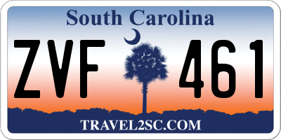 SC license plate ZVF461
