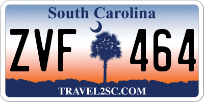 SC license plate ZVF464