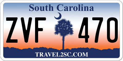 SC license plate ZVF470