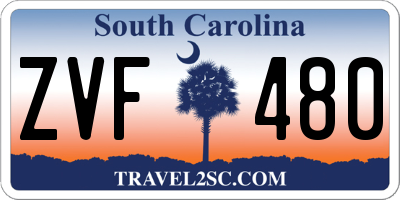 SC license plate ZVF480