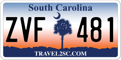 SC license plate ZVF481