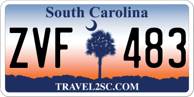 SC license plate ZVF483