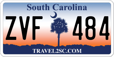 SC license plate ZVF484