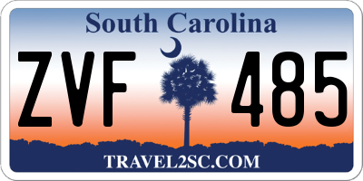 SC license plate ZVF485