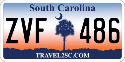 SC license plate ZVF486