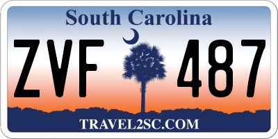 SC license plate ZVF487