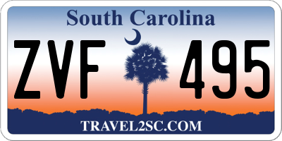 SC license plate ZVF495