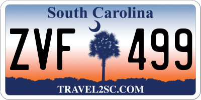 SC license plate ZVF499