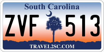 SC license plate ZVF513