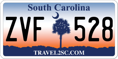 SC license plate ZVF528
