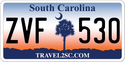 SC license plate ZVF530