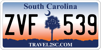 SC license plate ZVF539