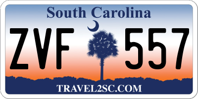 SC license plate ZVF557
