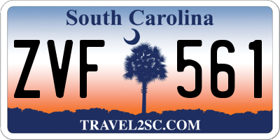SC license plate ZVF561
