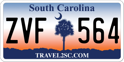 SC license plate ZVF564