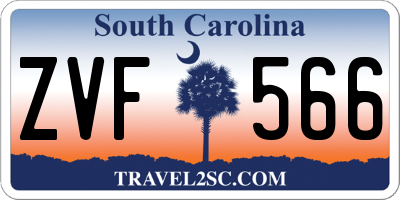SC license plate ZVF566