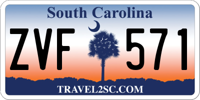 SC license plate ZVF571