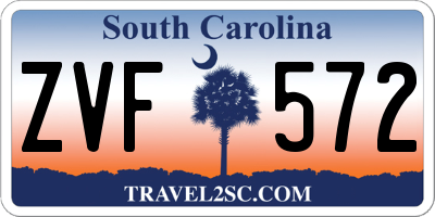 SC license plate ZVF572