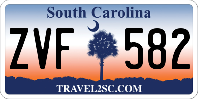SC license plate ZVF582