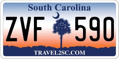 SC license plate ZVF590