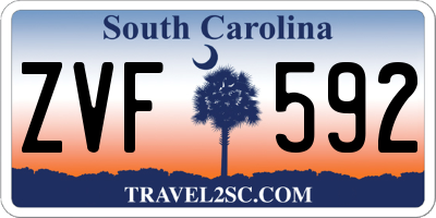 SC license plate ZVF592