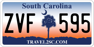 SC license plate ZVF595
